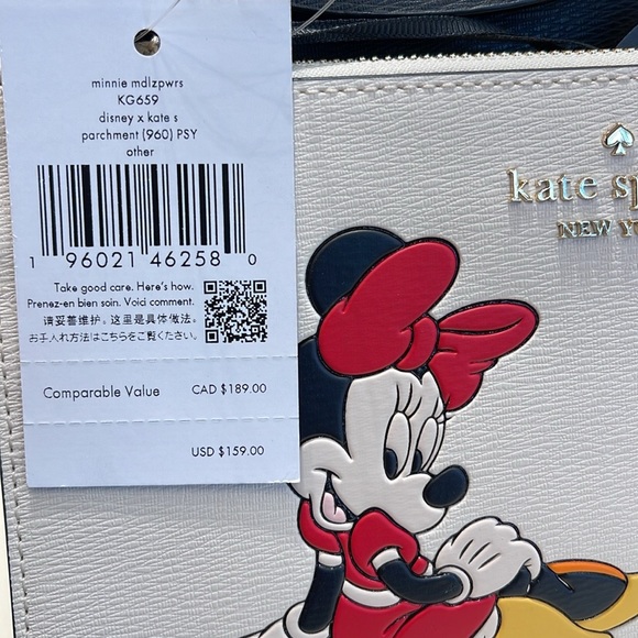 Kate Spade Disney X Kate Spade New York Minnie Medium L-Zip Wristlet
Parchment - Picture 10 of 16